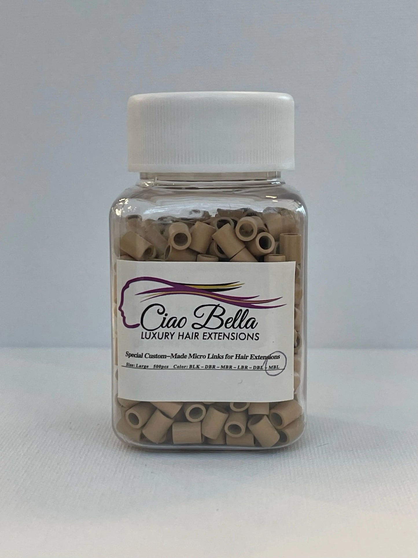 Beads 500 pc | Large Size | Medium Blonde - Ciao Bella Luxury Hair