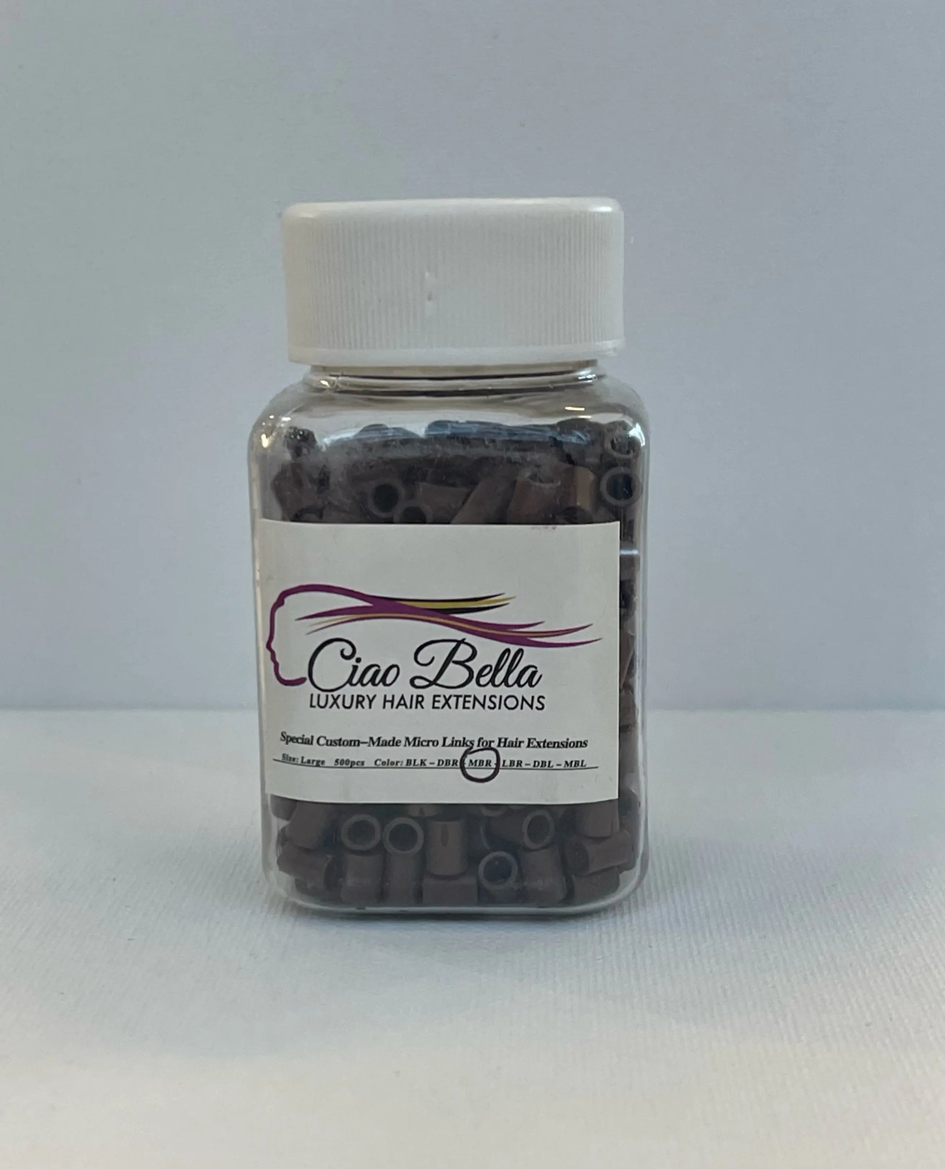 Beads 500 pc | Medium Size | Medium Brown - Ciao Bella Luxury Hair