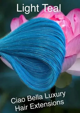 Micro-Bead Hair | 18" | Light Teal - Ciao Bella Luxury Hair