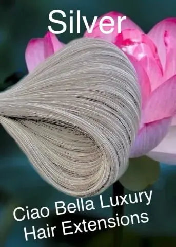 Micro-Bead Hair | 18" | Silver - Ciao Bella Luxury Hair