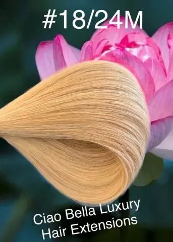 Micro-Bead Hair | 24" | #18/24-M - Ciao Bella Luxury Hair