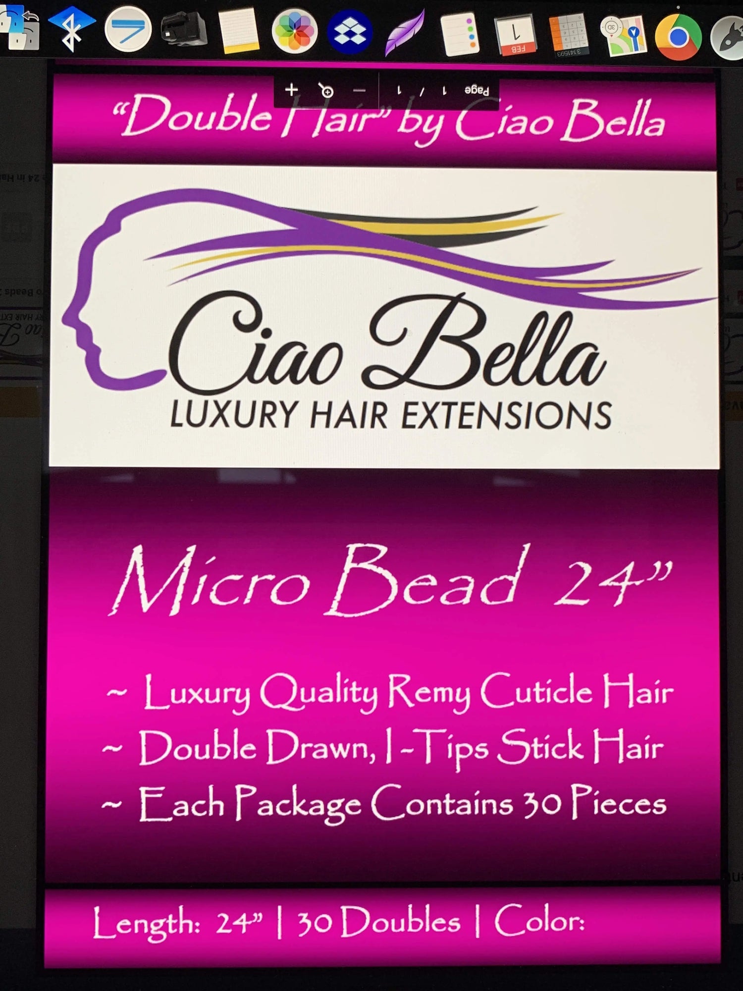 24-Micro-Bead-Mega-60g Ciao Bella Luxury Hair