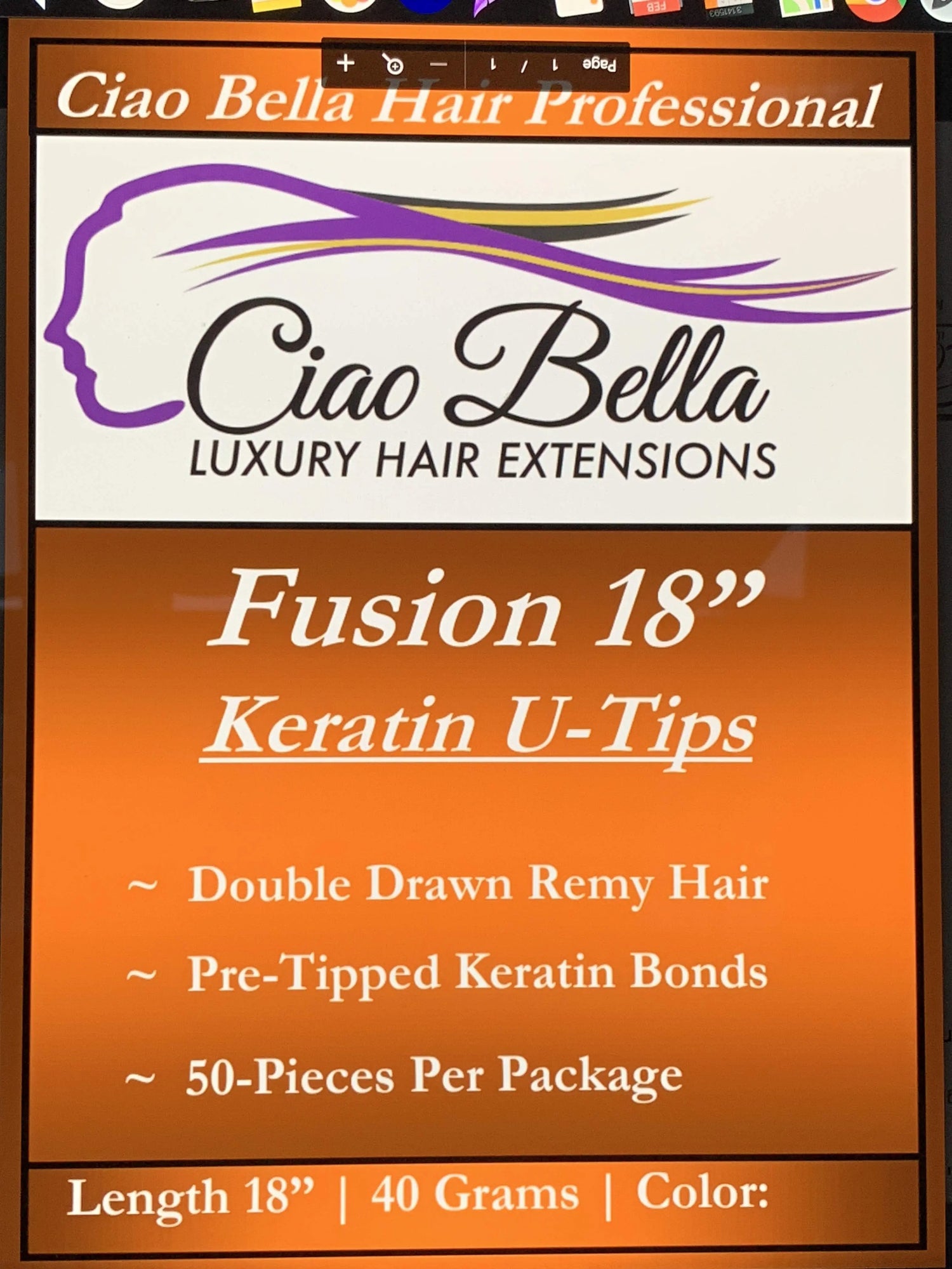 18-Fusion-U-Tips-40-g Ciao Bella Luxury Hair