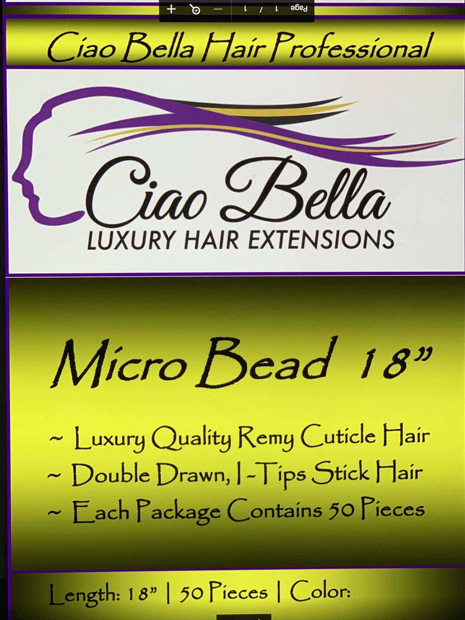 18-Micro-Bead-Hair-40-g Ciao Bella Luxury Hair