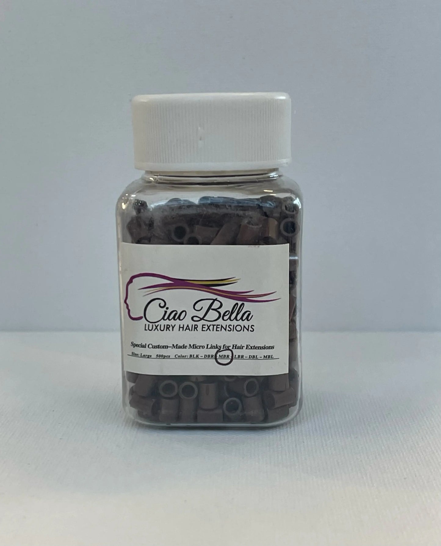 Beads 500 pc | Large Size | Medium Brown - Ciao Bella Luxury Hair