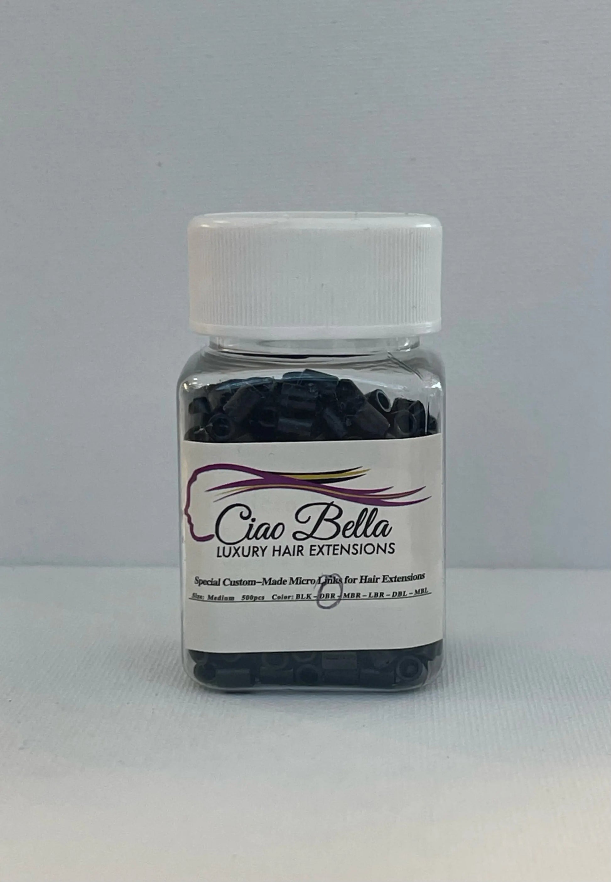 Beads 500 pc | Medium Size | Dark Brown - Ciao Bella Luxury Hair