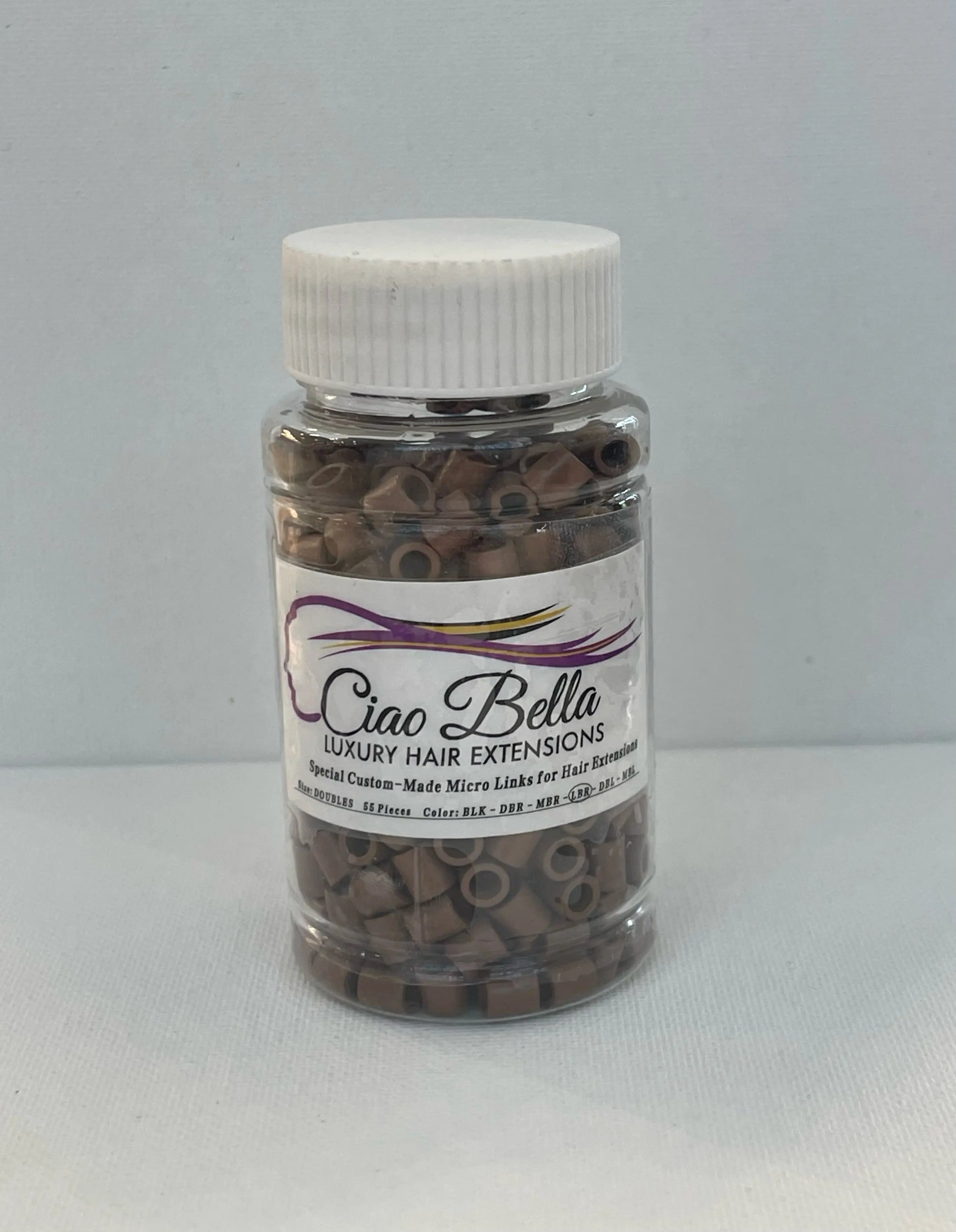 Beads 500 pc | Mega Size | Light Brown - Ciao Bella Luxury Hair
