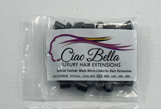 Beads 55 pc | Mega Size | Dark Brown - Ciao Bella Luxury Hair