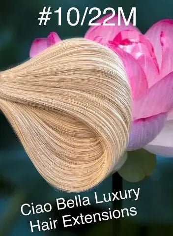 Hand-Tied Hair | 18" | #10/22-M - Ciao Bella Luxury Hair