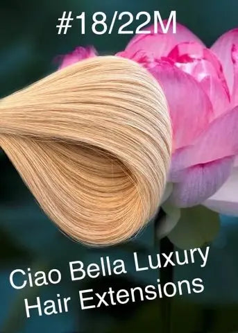 Hand-Tied Hair | 18" | #18/22-M - Ciao Bella Luxury Hair