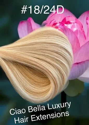 Hand-Tied Hair | 18" | #18/24-D - Ciao Bella Luxury Hair