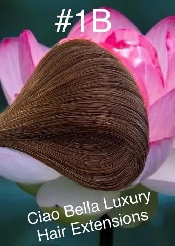 Hand-Tied Hair | 18" | #1B - Ciao Bella Luxury Hair