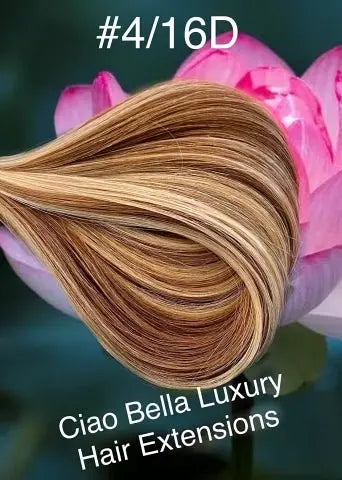 Micro-Bead Hair | 18" | #4/16-D - Ciao Bella Luxury Hair