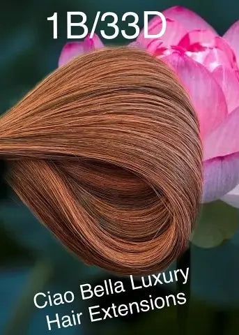 Micro-Bead Hair | 24" | #1B/33-D - Ciao Bella Luxury Hair