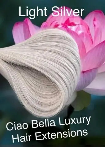 Tape-In Hair | 18" | Light Silver - Ciao Bella Luxury Hair